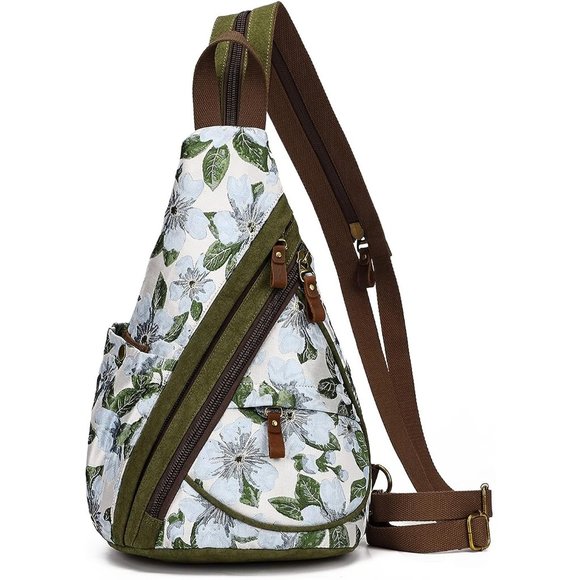 Women Small Casual Canvas Sling Crossbody Shoulder Bag